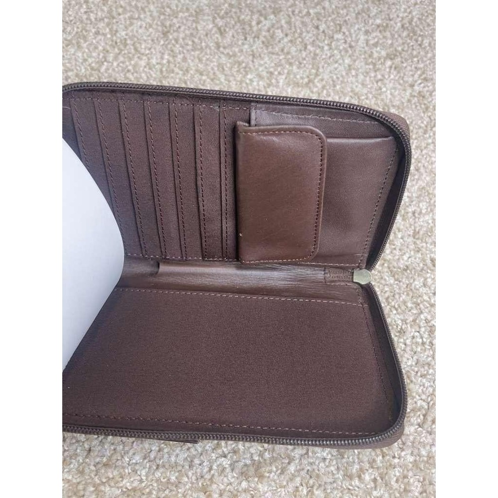 Leather Wallet & Organizer for Checks, Cash, Cards, IDs Unisex - Picture 5 of 8